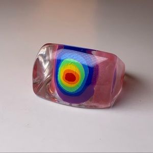 Resin rainbow ring